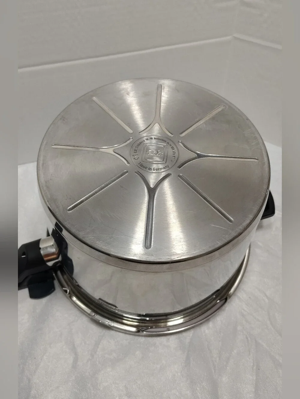 Fissler Vitaquick 8QT Premium Pressure Cooker Stainless Mande In Germany